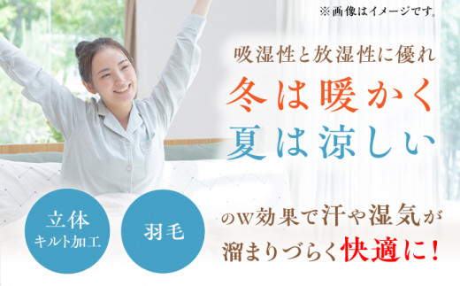 【ピンク・ベージュ系】工場直送 国産羽毛肌掛けふとん「筑後七国」ダックダウン 85%使用 布団 シングル 寝具 だうん 綿 広川町 / ヒラモリ株式会社 [AFAO007]