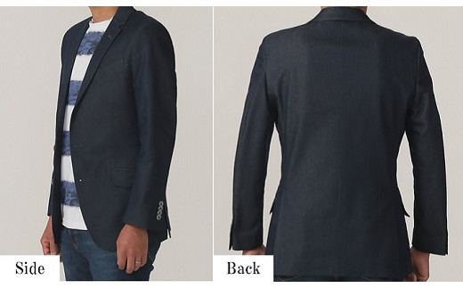 井原デニム　テーラードジャケット（メンズ）【LLサイズ】