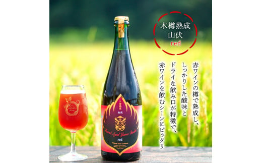 木樽熟成山伏 blonde・red 各1本セット【 クラフトビール 木樽熟成 山伏 飲み比べセット 玉村本店 ビール 詰め合わせ セット 地ビール 飲み比べ ギフト 酒 お酒 アルコール 飲料 志賀高原 長野県 長野 】