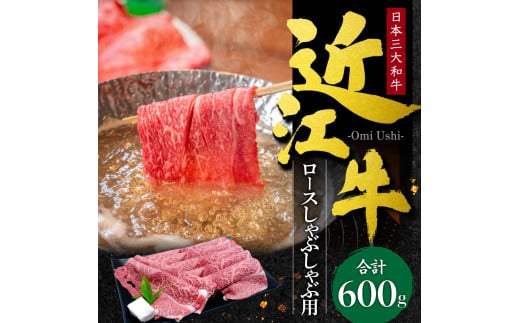 D-E10 近江牛 ロース しゃぶしゃぶ用600g 本多商店 牛 牛肉 国産 和牛 ブランド牛 ロース肉 赤身 しゃぶしゃぶ 炒め物 煮物 ギフト 贈り物 高級 人気 近江 東近江市 滋賀県