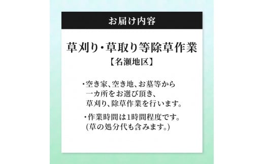 草刈り・草取り等除草作業（名瀬地区）　A094-003