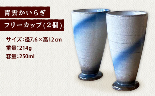 【令和7年産】 玄米 コシヒカリ 特別栽培米 （5kg） + 【美濃焼】 青雲かいらぎ フリーカップ 大 （2個） 多治見市 / 山松加藤松治郎商店 [TEU012]