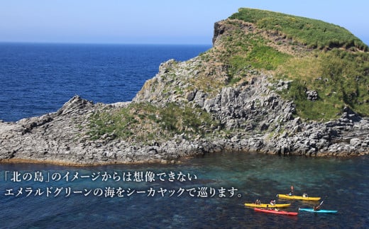 【エメラルドグリーンの海を満喫！】利尻島シーカヤックツアー（60分）☆ペア体験チケット