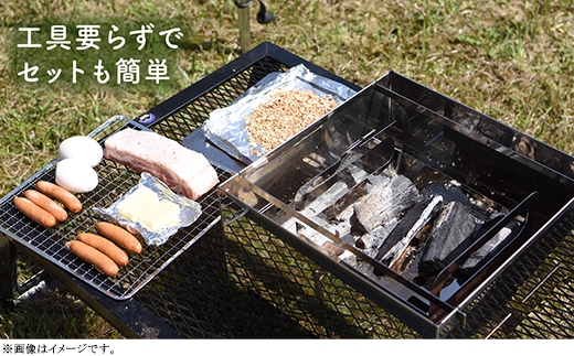 マルチな燻製器MUS[マス]４in１（燻製/BBQ/蒸し料理/石焼芋）