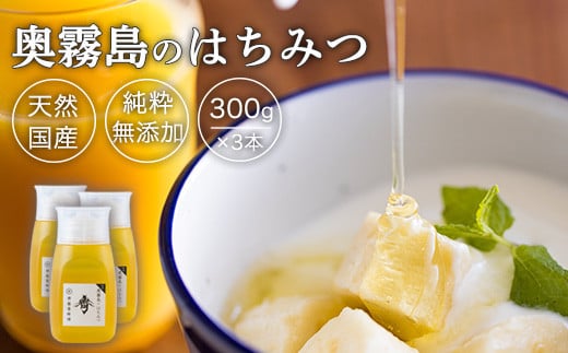 奥霧島のはちみつ900g（300g×3本）国産のすぐに使えるボトルタイプの蜂蜜3個セット 2023年新登場 [天然 純粋 無添加] TF0700-P00058