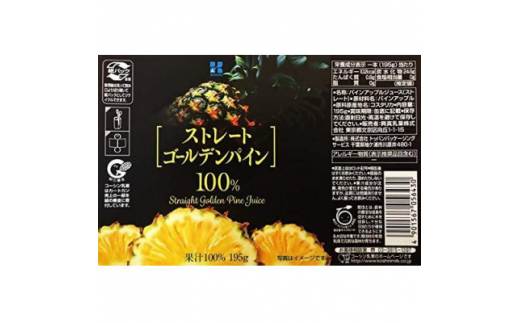 南国コスタリカ産 ゴールデンパイン 果汁100%ジュース(195g×15本)【1496133】