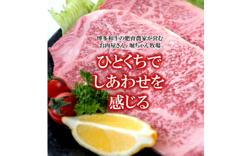 福岡県産　黒毛和牛 A4ランク以上の博多和牛！ サーロインステーキ・上スライスセット【牛肉 肉 博多和牛 和牛 黒毛和牛 A4 国産 福岡 九州 博多 福岡県 大任町 Z006】