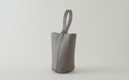 No.293-01 purr（パー） three | SMALL onehandle bag(taupe) ／ バケツ型バッグ 革製品 ソフトシュリンク 牛革 兵庫県