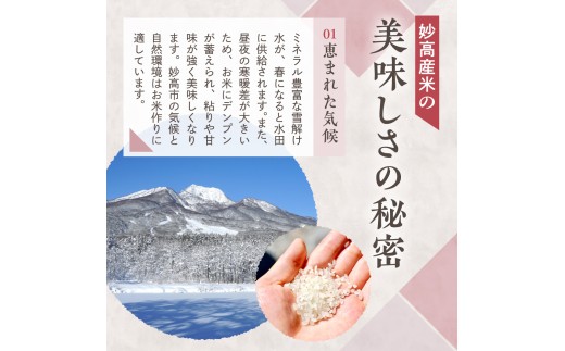 【2025年1月中旬発送】【毎月定期便】令和7年産 新潟県妙高産コシヒカリ2kg×6回（計12kg）