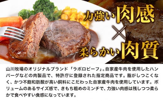 ラポロビーフハンバーグ 150g × 4個 山川牧場 《60日以内に出荷予定(土日祝除く)》北海道 浦幌町 ハンバーグ 肉 惣菜 おかず 牛 牛肉