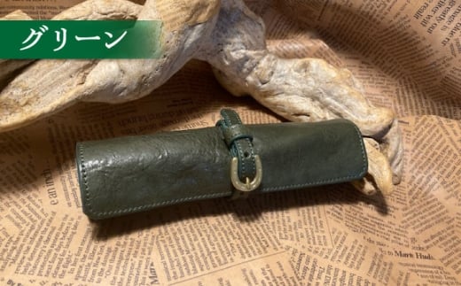 蹄鉄バックルロールペンケース（ブラック）　栗東市 / 株式会社ブルズエフ [BIAU302]