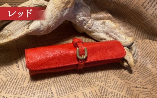 蹄鉄バックルロールペンケース（ブラック）　栗東市 / 株式会社ブルズエフ [BIAU302]