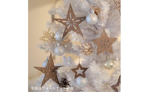 【ウォールナット】1年中飾れる 天然木のオーナメント スターセット 木製 Christmas Xmas tree  TONARINO