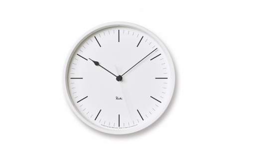 RIKI STEEL CLOCK［電波時計］/ホワイト（WR08-24 WH）[№5616-0704]