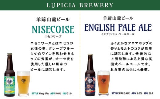 【お茶専門店ルピシアがプロデュース】羊蹄山麓ビール５本セット　（白い恋人入り）【06014】