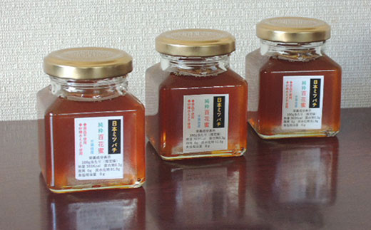 千葉県産　日本みつばち百花蜂蜜　300g（100ｇ×3個） ふるさと納税  蜂蜜 日本みつばち 百花蜂蜜 はちみつ ハチミツ ミツバチ 千葉県 大網白里市 AP002