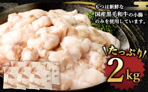 国産 牛もつ鍋 20人前 牛もつたっぷり 2kg 冷凍ちゃんぽん 濃縮スープ付 2,000g 