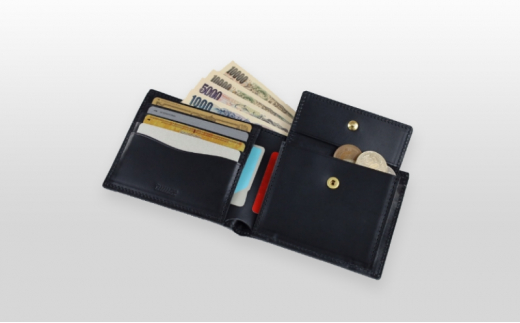 [№5258-8100]1102 Half Wallet ⅡBlack