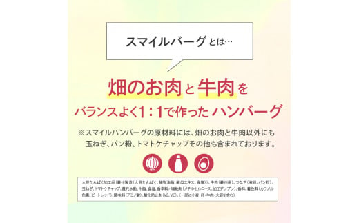 120042001 おいしいWタンパク スマイルバーグ(90g×24)｜ふるさと納税 石狩市 冷凍したまま焼ける 北海道 ハンバーグ ヘルシー