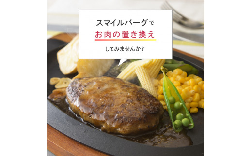 120042001 おいしいWタンパク スマイルバーグ(90g×24)｜ふるさと納税 石狩市 冷凍したまま焼ける 北海道 ハンバーグ ヘルシー