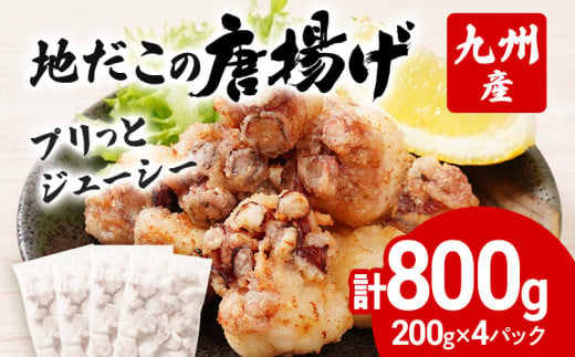 九州産 地だこの唐揚げ 800g（200g×4パック）たこ タコ 唐揚げ おつまみ おかず ビール お酒 晩酌 居酒屋メニュー 簡単調理 揚げるだけ 揚げ物 海鮮 からあげ 味付け済