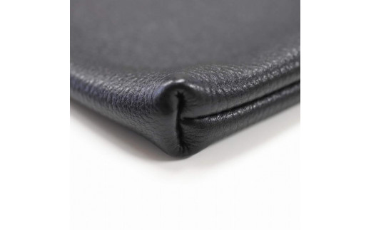 MASSTARD -MINIMAL LEATHER POUCH SMALL- BLACK