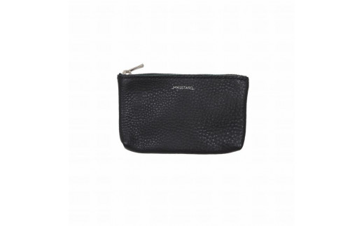 MASSTARD -MINIMAL LEATHER POUCH SMALL- BLACK