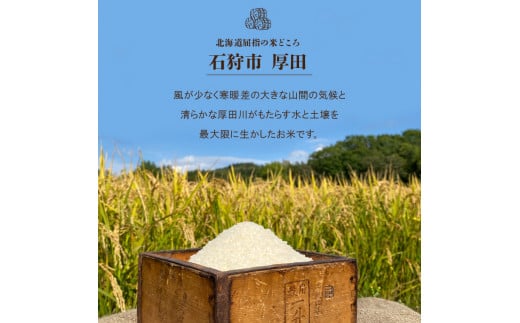 300005002【令和6年度産】北海道 厚田産米 小笠原農場 おぼろづき・ななつぼし各5kg(計10kg)