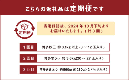 福岡のリッチなフルーツ 3回定期便