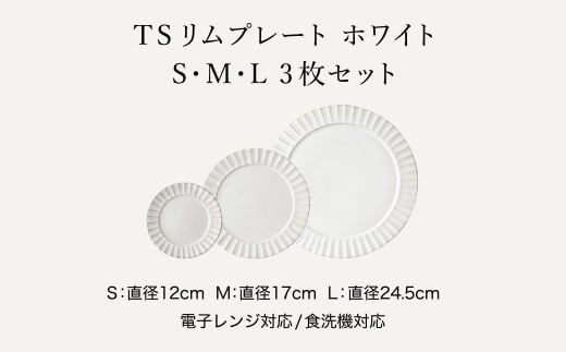 TANBASTYLE リムプレートセット（白）S・M・L 3枚セット 丹波焼 立杭焼 日本六古窯 人気食器 ワンプレート 大皿 パスタ皿 カレー皿 オムライス パスタプレート 白 高級 モノトーン 無地 ホテル食器 おしゃれ おすすめ シンプル 電子レンジ対応 食洗器対応 丹波スタイル