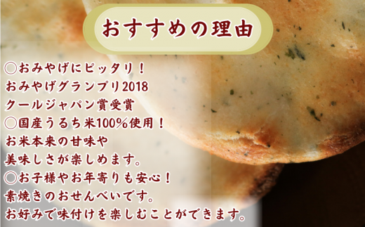 あおさ かんたん 手焼きせんべい の 素 10枚 5袋入 詰め合わせ セット 国産 うるち 米 100% オーブン トースター で 簡単 素焼き 煎餅 おみやげ グランプリ 