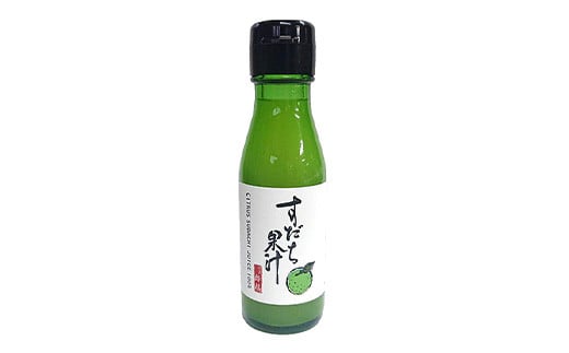 徳島産 すだち果汁 100ml × 4本［徳島 那賀 すだち スダチ 酢橘 柑橘 果汁 果汁100％ 飲み物 ドリンク カクテル 調味料 酸味 さっぱり 瓶 料理 簡単 使いやすい 酢の物 刺身 焼き魚 お漬物 大根おろし 便利 実用的 長期保存 ギフト 贈物 プレゼント］【OM-14】