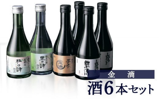 【金滴酒造】日本酒6本セット(各300ml)