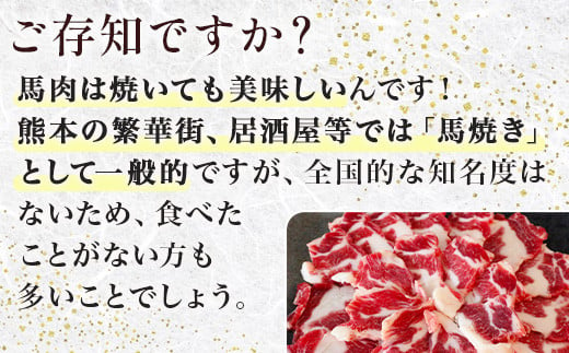 馬肉 サガリ カルビ 焼肉用 ヒモ肉 300g