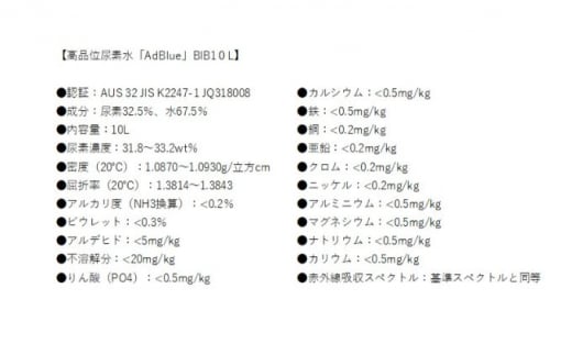 AdBlue尿素水（BIB10L）