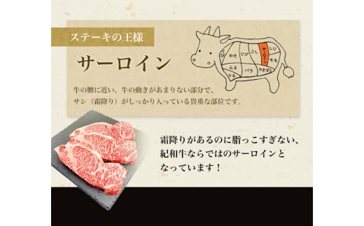 紀和牛サーロインステーキ2枚セット【冷蔵】 / 牛 牛肉 ステーキ サーロイン 紀和牛