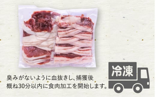 猪肉ファミリースライスセット 3～4人前（モモ・バラ 各400g）長崎県波佐見産 イノシシ【モッコ】 [CE12]