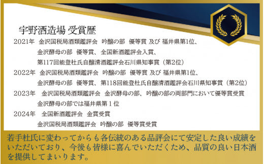 奥越前大野 日本酒 清酒『天空の城 越前大野城と星空のまち 越前大野城』 720ml飲み比べセット