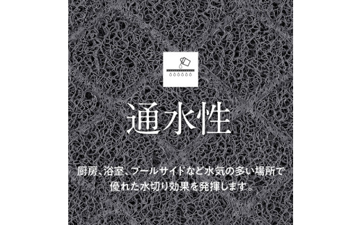 耐久性に優れた泥落としマット　約450mm×750mm　(1．グレー)