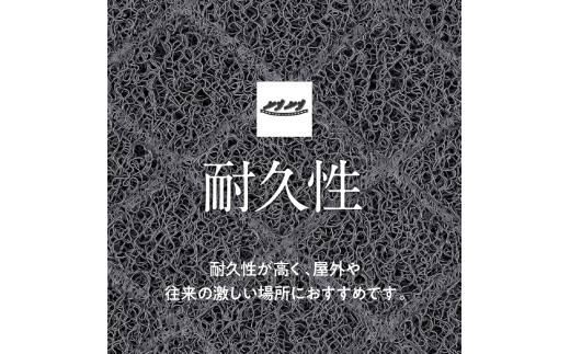 耐久性に優れた泥落としマット　約450mm×750mm　(1．グレー)