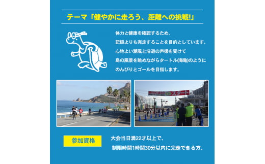 第43回瀬戸内海タートル・フルマラソン全国大会参加権 1名様（10kmの部） マラソン 瀬戸内 小豆島 10km  参加権 タートルマラソン 土庄