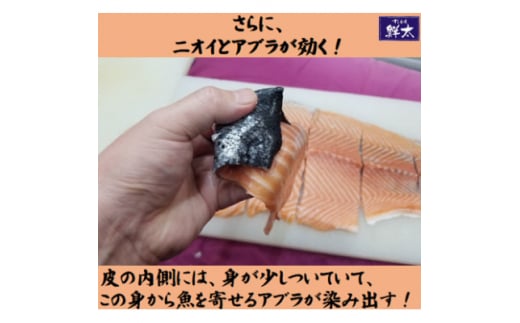 釣りエサ用「鮭の皮」フリーカット約400g(深海・中深海釣りなど)お好きなサイズにカットしてください【1502932】