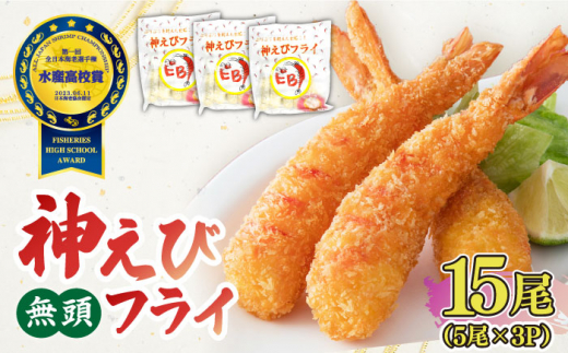 人気セット！無頭「神えびフライ」15尾・白身フライ「フィッシュ棒」500g 吉野ヶ里町/EBI研究所 [FDE021]