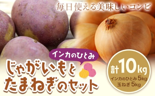 じゃがいも（インカのひとみ）とたまねぎのセット 合計約10kg 野菜 《10月中旬から順次出荷》 橋枝物産 北海道 浦幌町