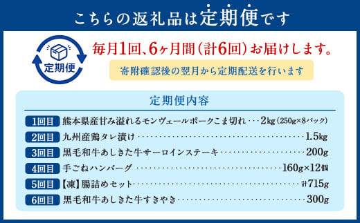 みなまたを満喫！お肉6ヶ月定期便