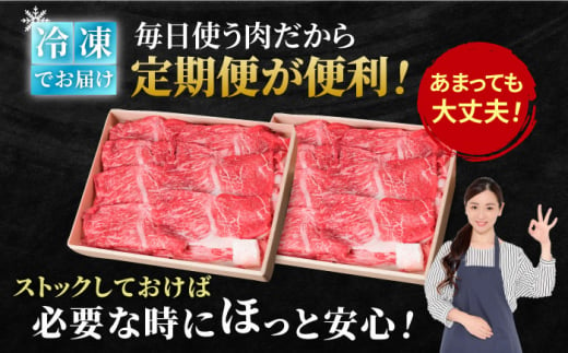 【全6回定期便】すき焼き しゃぶしゃぶに！佐賀牛 赤身とバラ肉の切り落とし 600g（300g×2P） 吉野ヶ里町/NICK’S MEAT [FCY015]