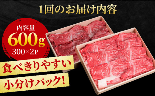 【全6回定期便】すき焼き しゃぶしゃぶに！佐賀牛 赤身とバラ肉の切り落とし 600g（300g×2P） 吉野ヶ里町/NICK’S MEAT [FCY015]