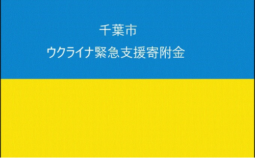 【お礼の品なし】千葉市ウクライナ避難民支援寄附金（1口2,000円より） [№5346-0121]