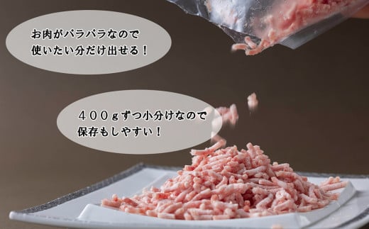 ＜定期便6回＞ 北海道産 健酵豚 ひき肉 計 1.2kg (全7.2kg) 定期便 豚肉 ブランドポーク 大容量 小分け 挽肉