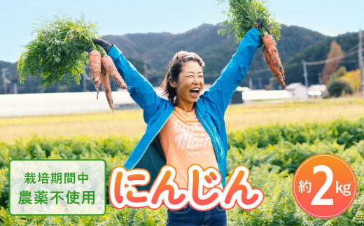 日本を平和にする人参 Peace&Carrots 約２㎏セット 人参 約2kg 栽培期間中 農薬不使用 にんじん ニンジン 野菜 カロテン 食物繊維 栽培期間中農薬不使用